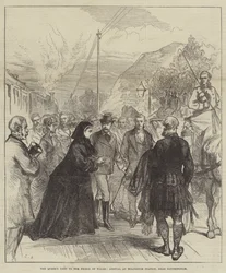 Der Besuch der Königin beim Prinzen von Wales, Ankunft am Bahnhof Wolferton, in der Nähe von Sandringham